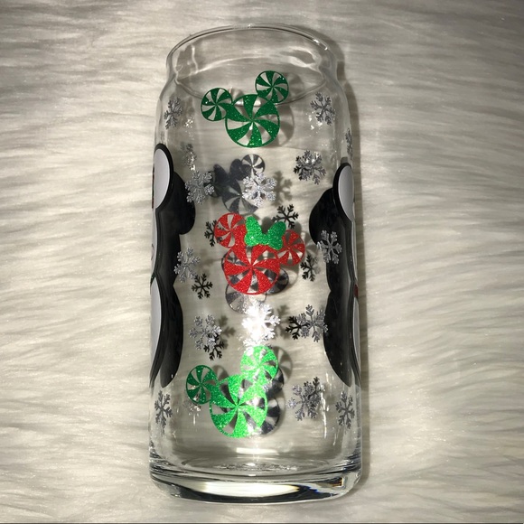 Mickey & Minnie Snowman Beer Glass - Picture 3 of 4